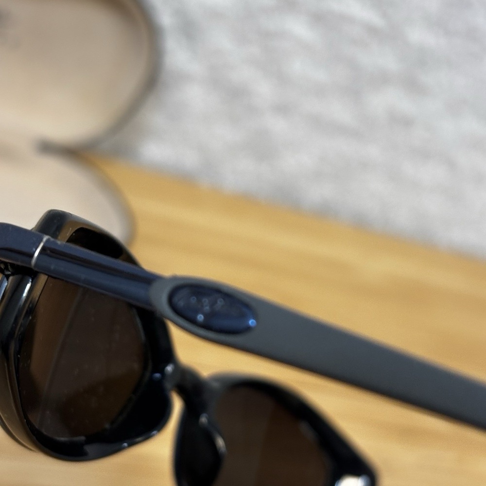 Maui Jim MJ-124-02 Sunglasses Frames Gunmetal Blue On Black Oval Need Repair - Picture 9 of 12